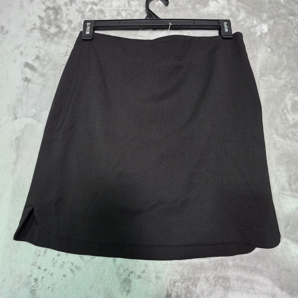 Ann Taylor LOFT Black Side Zip Mini Skirt with Side Slit Size M